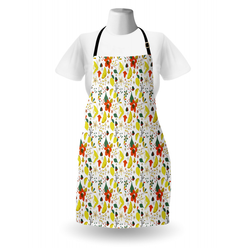 Spring Lemons Leaves Apron