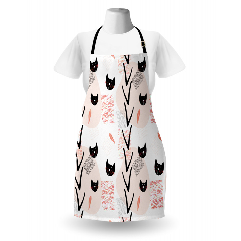 Cat Faces Dotted Apron