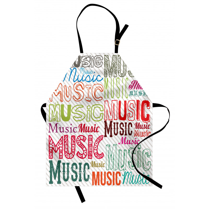 Typography Rhythm Funky Apron