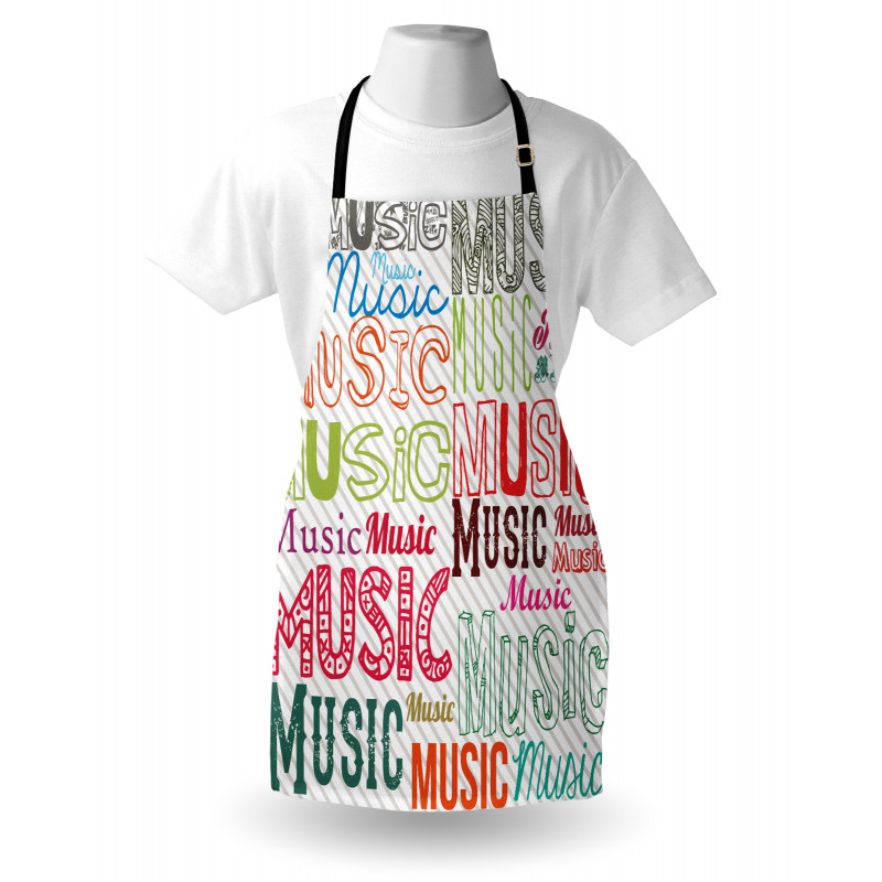 Typography Rhythm Funky Apron