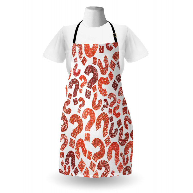Question Marks Pattern Apron