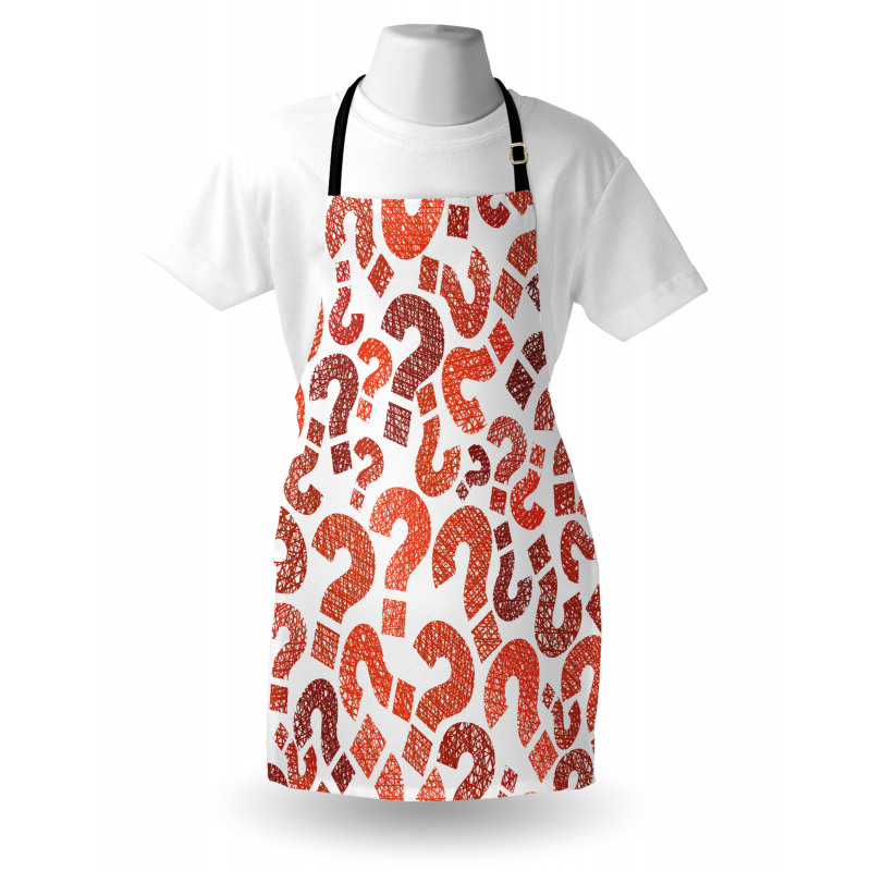 Question Marks Pattern Apron