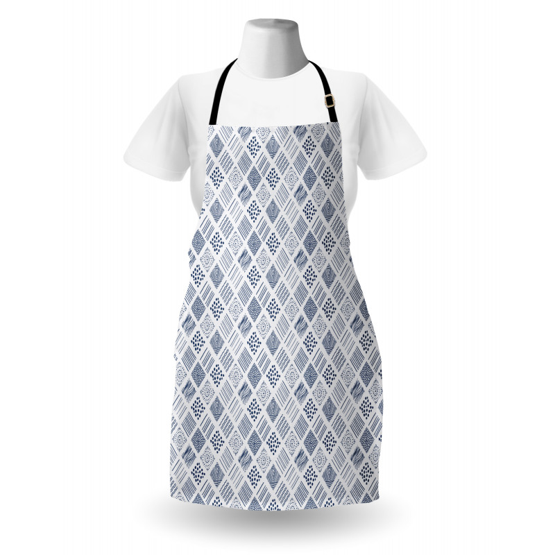 Square Shaped Lines Dots Apron