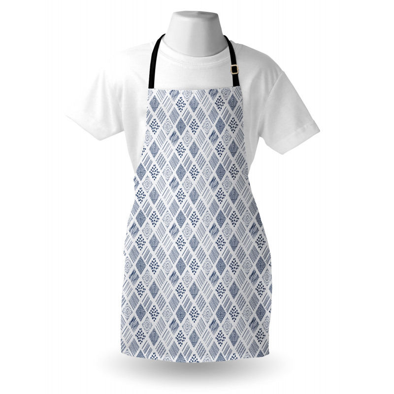 Square Shaped Lines Dots Apron