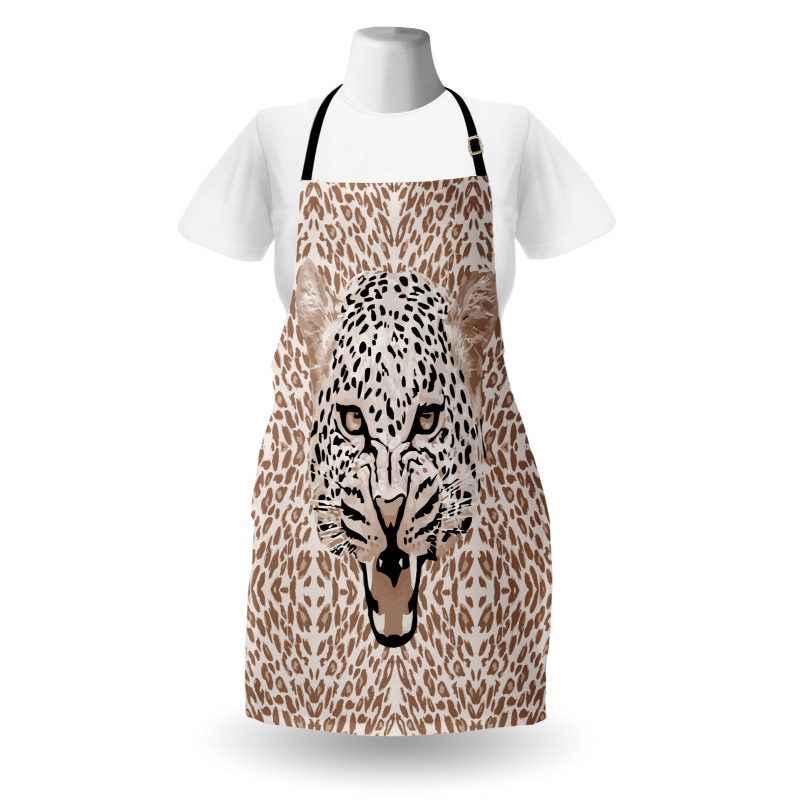 Roaring Wild Leopard Apron