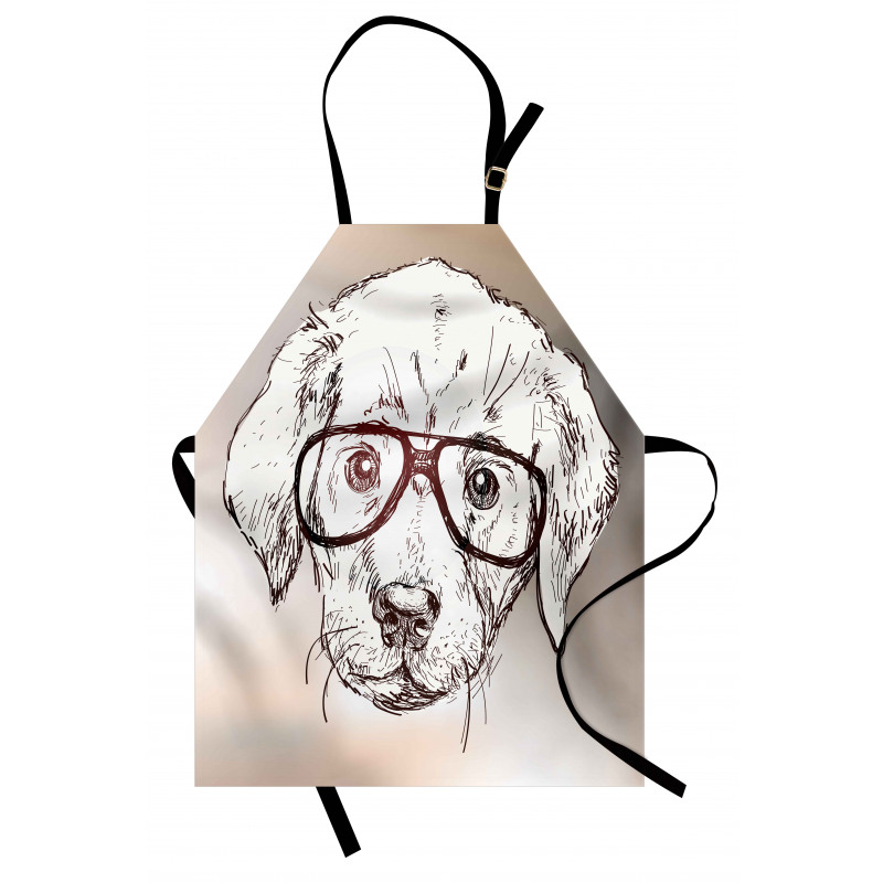 Hipster Puppy Glasses Apron
