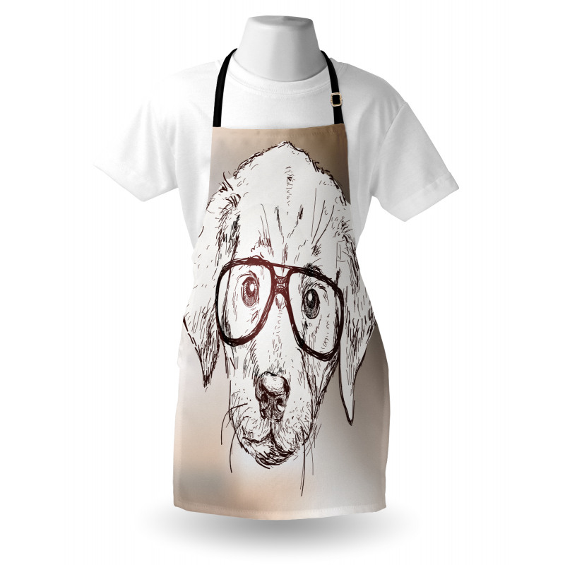 Hipster Puppy Glasses Apron