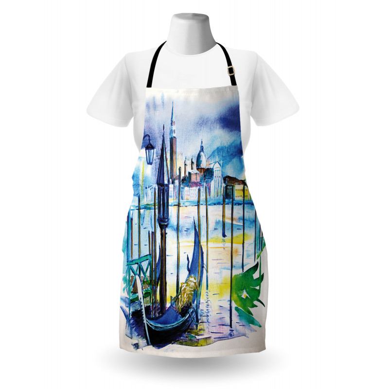 Boat in Venice Italy Apron