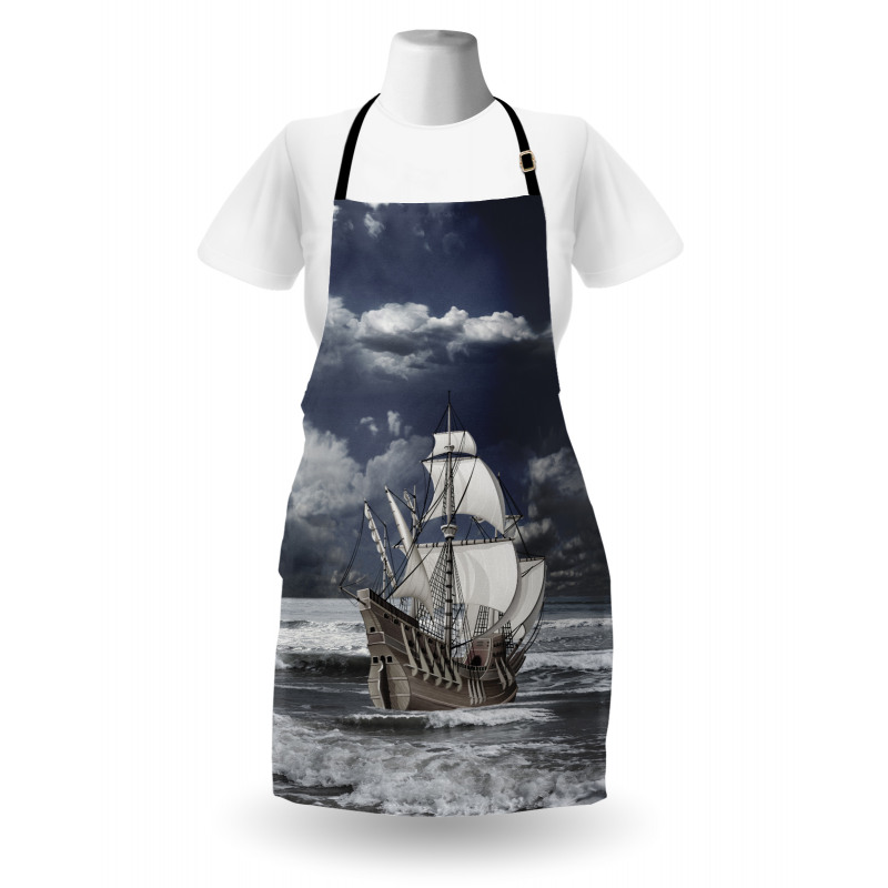 Caribbean Pirates Ship Apron