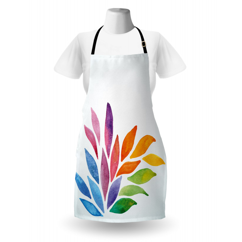 Rainbow Colored Flower Apron