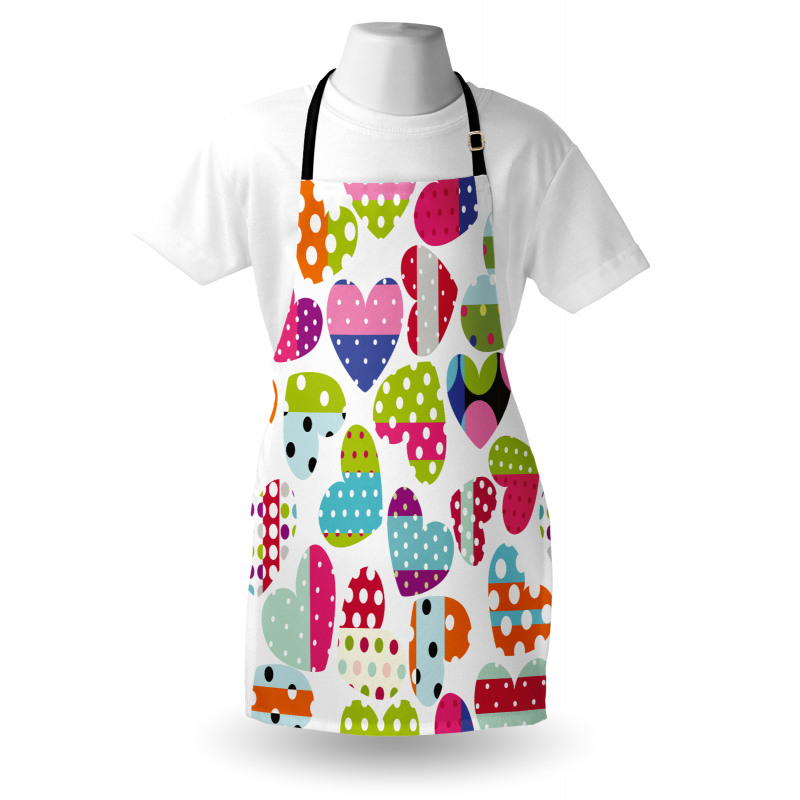 Heart Patches and Dots Apron