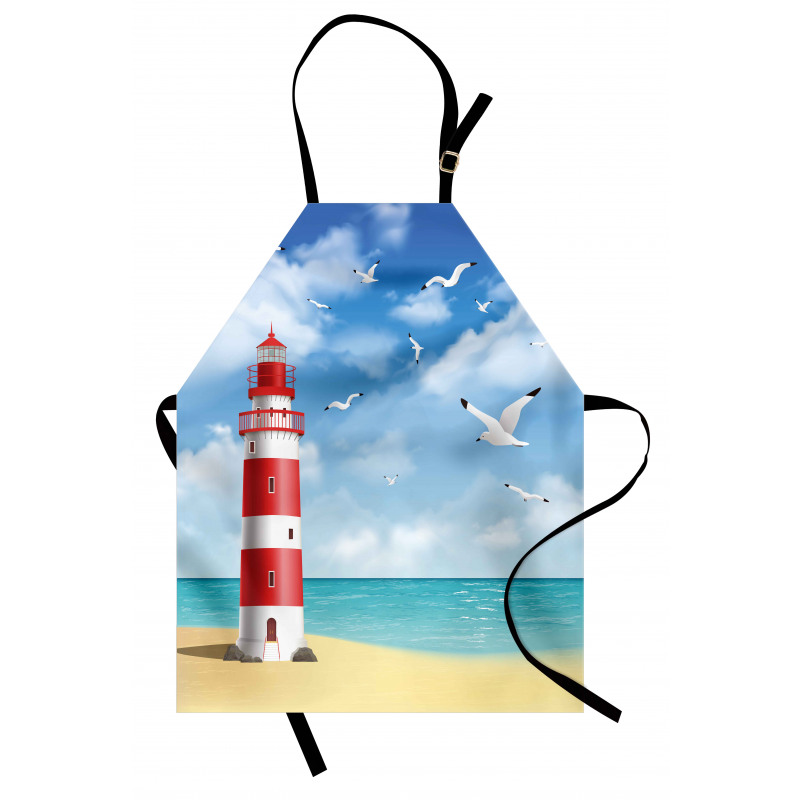 Lighthouse Seagulls Ocean Apron