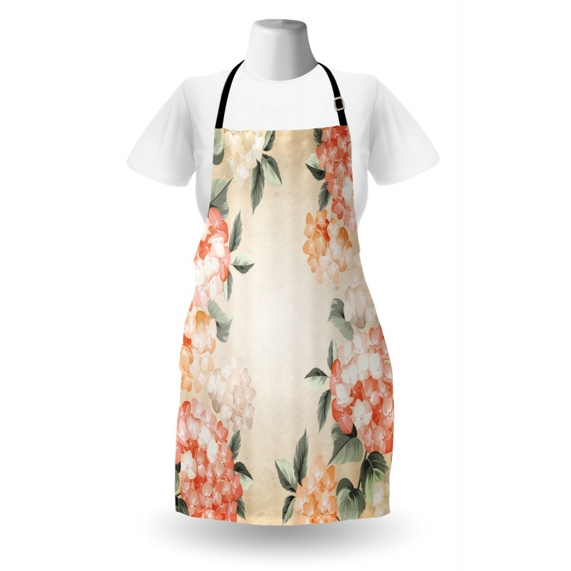 Blooming Hydrangea Flowers Apron