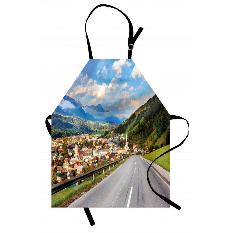 Road Alps Small Town Apron