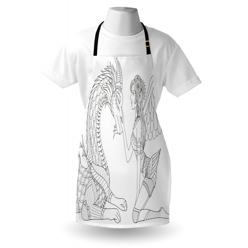Fairy Woman and Dragon Apron