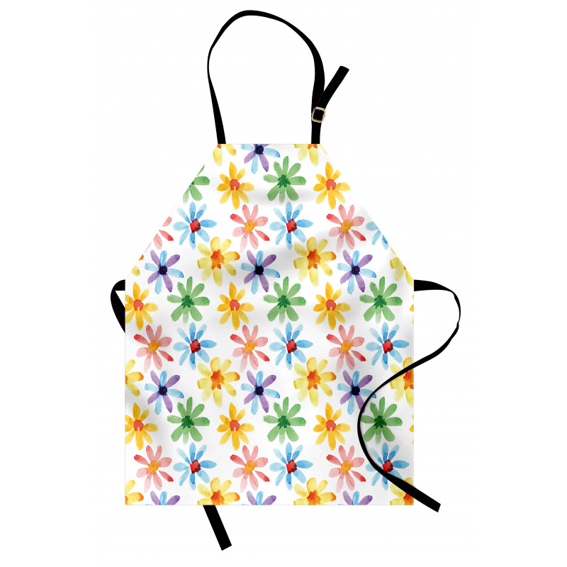 Watercolor Flowers Art Apron