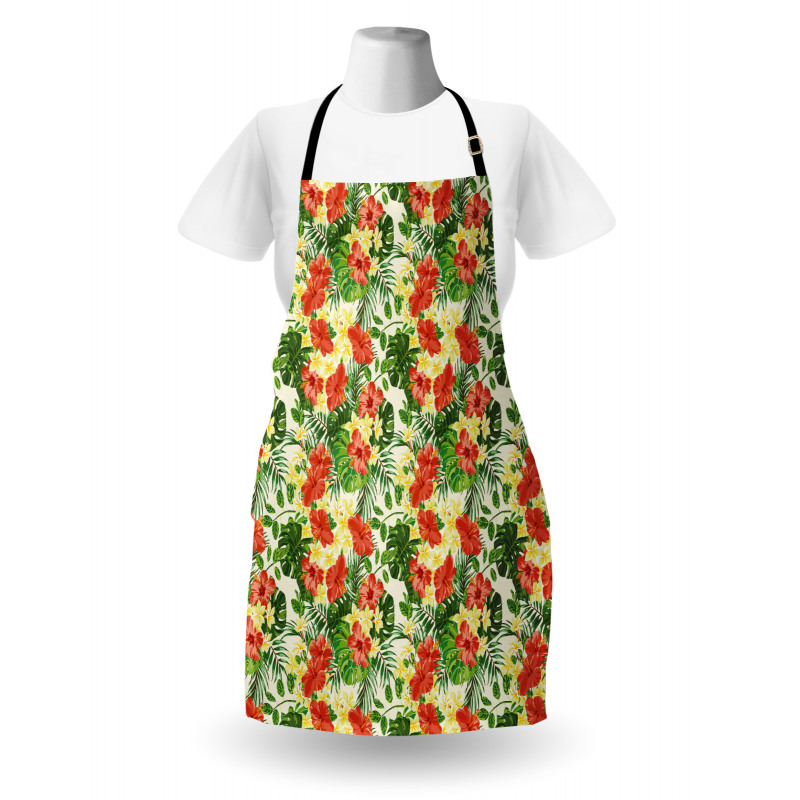 Exotic Flowers Pattern Apron