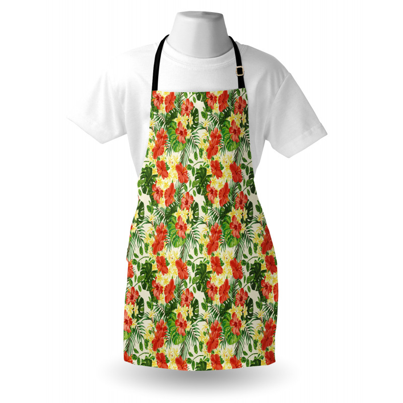Exotic Flowers Pattern Apron