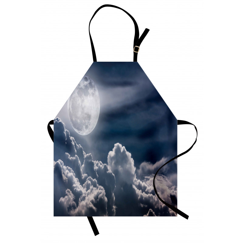 Celestial Photo Full Moon Apron