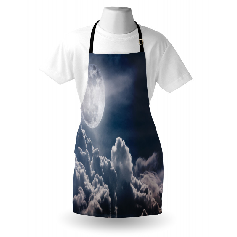 Celestial Photo Full Moon Apron