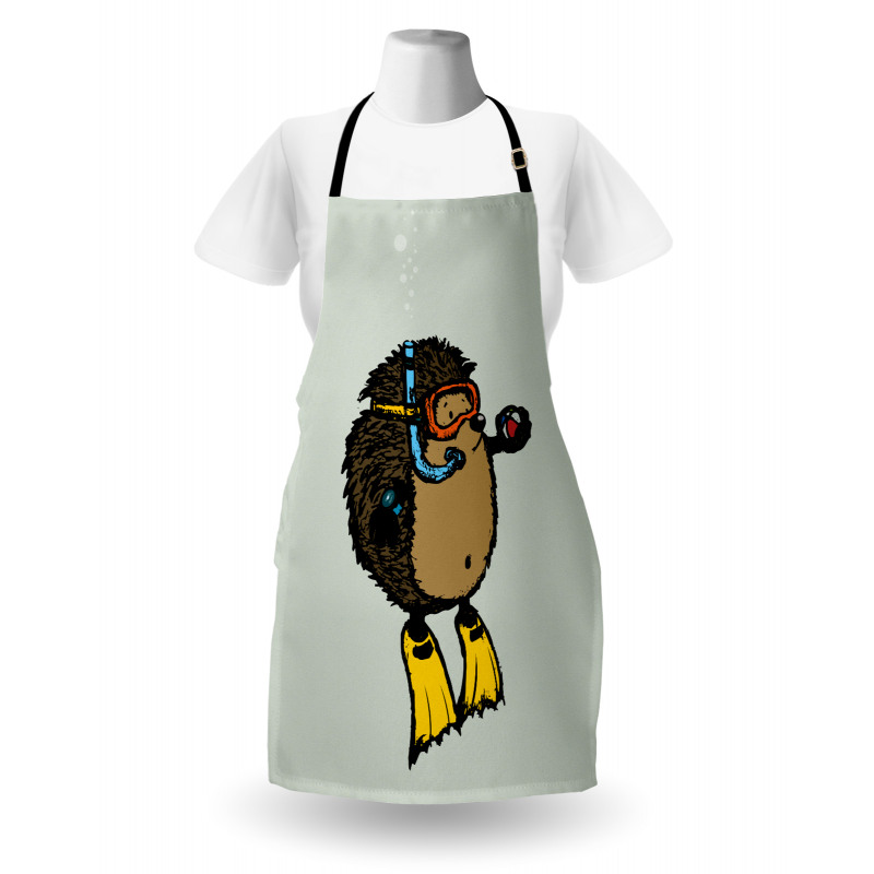 Scuba Diver Hedgehog Apron