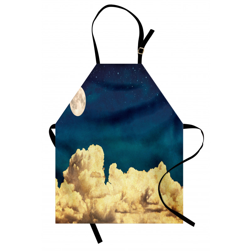 Stars Full Moon Cloud Apron