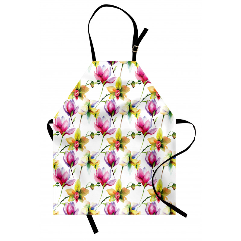 Vibrant Magnolia Flower Apron