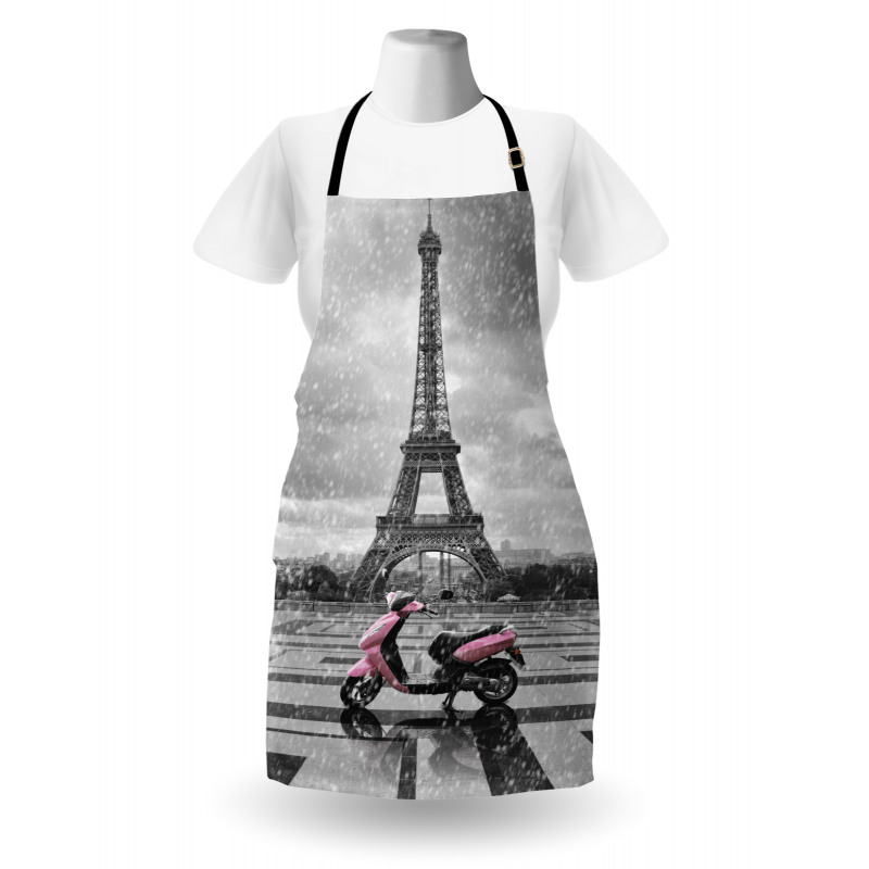 Paris Scene Moped Apron