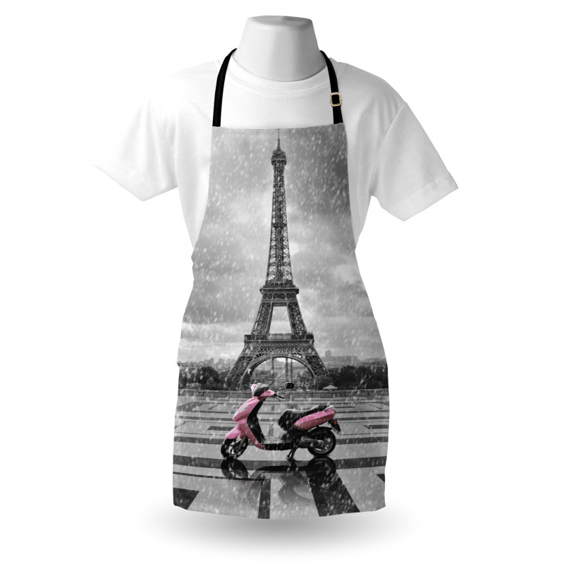 Paris Scene Moped Apron