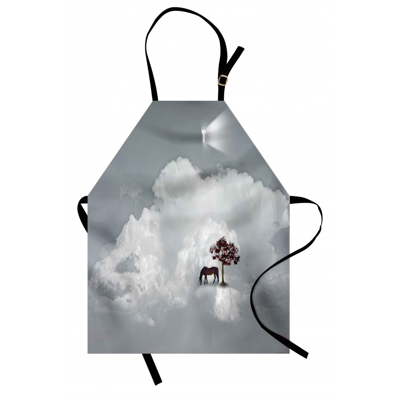 Horse Spring Tree Cloud Apron