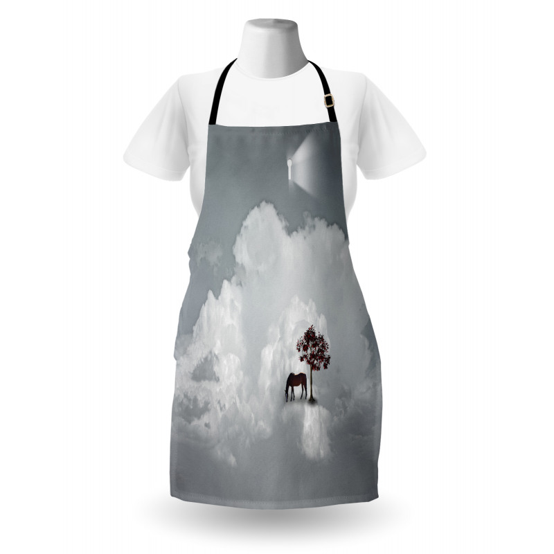 Horse Spring Tree Cloud Apron