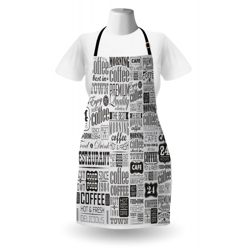 Retro Coffee Texts Apron