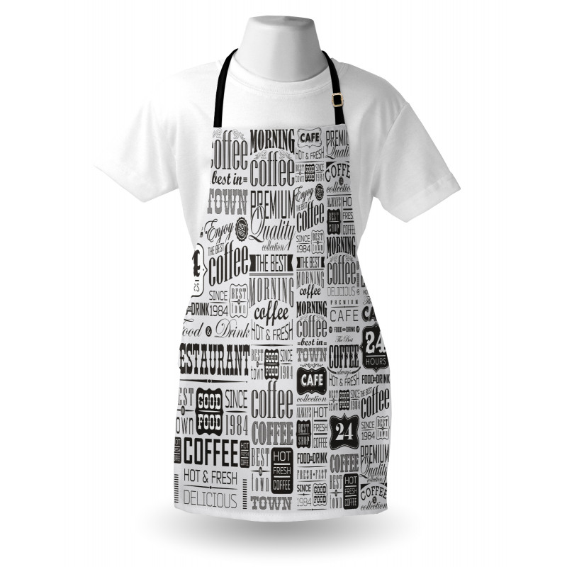 Retro Coffee Texts Apron