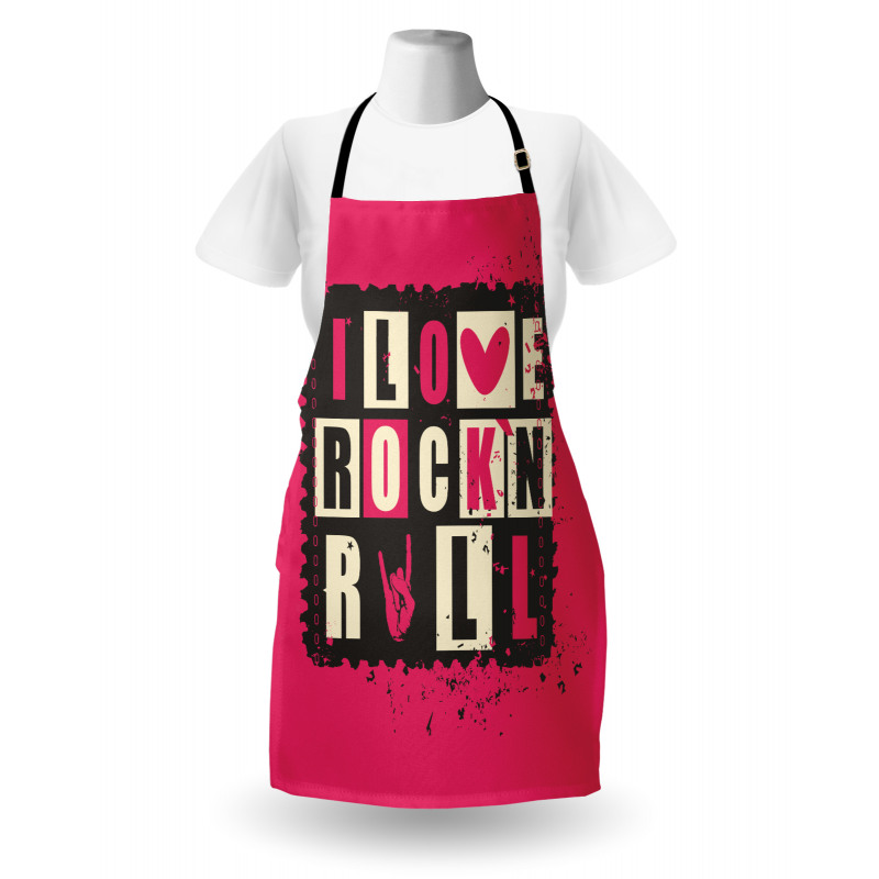 Vintage Letters Grungy Apron