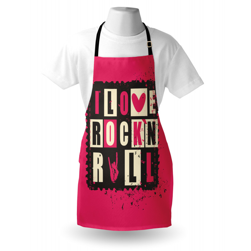 Vintage Letters Grungy Apron