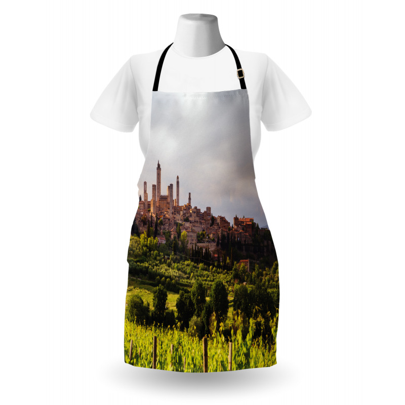 Medieval City in Italy Apron