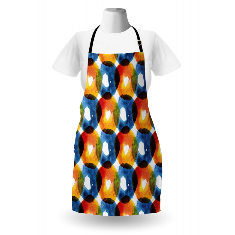 Watercolor Ring Shapes Apron