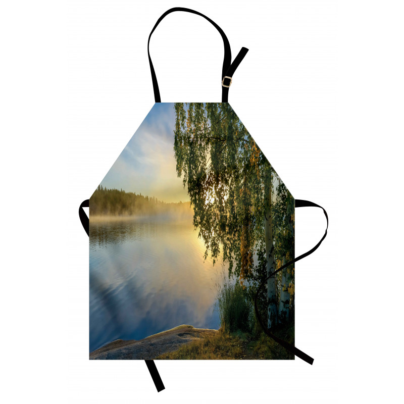 Sunny Misty Lake Summer Apron