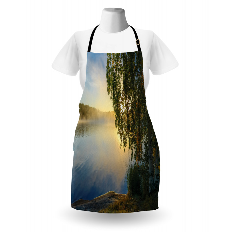 Sunny Misty Lake Summer Apron