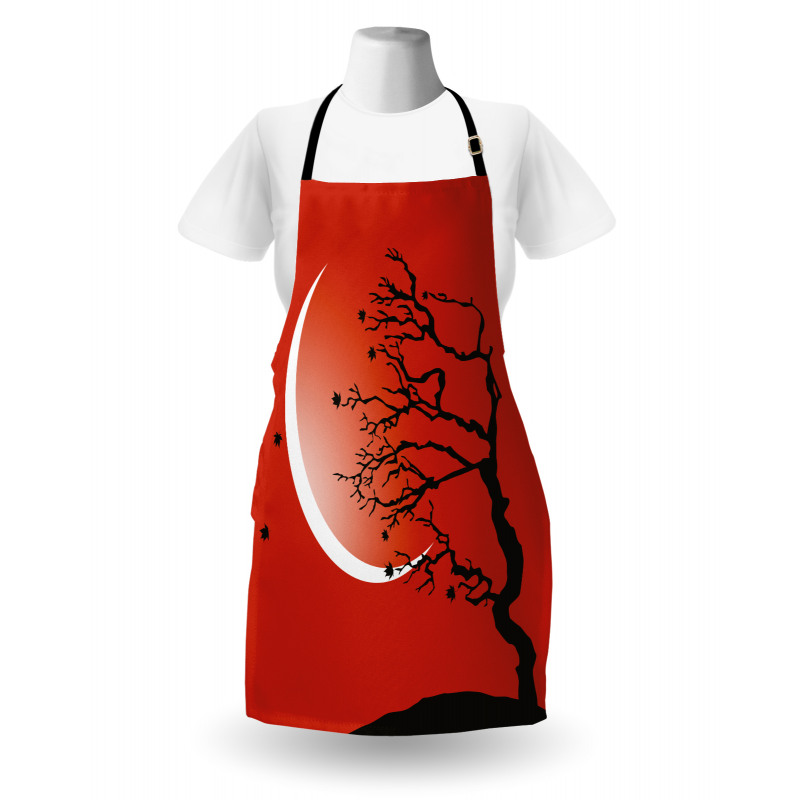 Digital Scene Tree Moon Apron