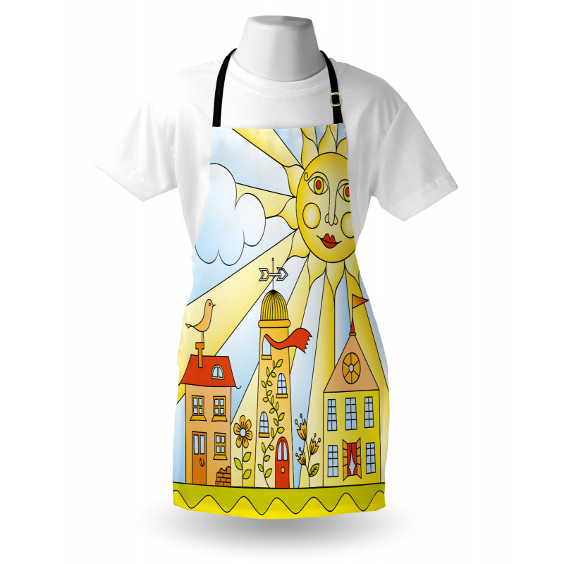 Childlike Smiling Sun Apron