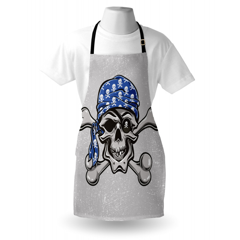 Pirate Evil Head Bones Apron