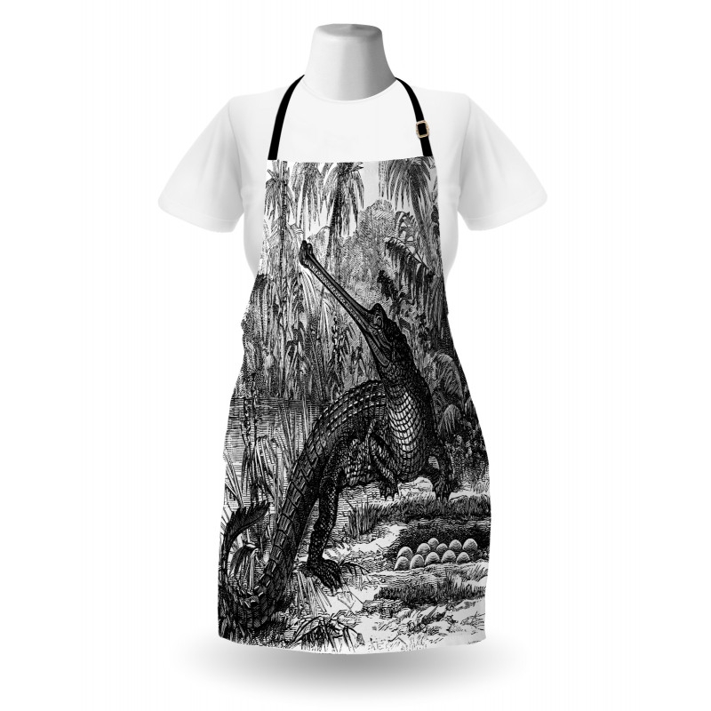 Old Crocodile in Forest Apron