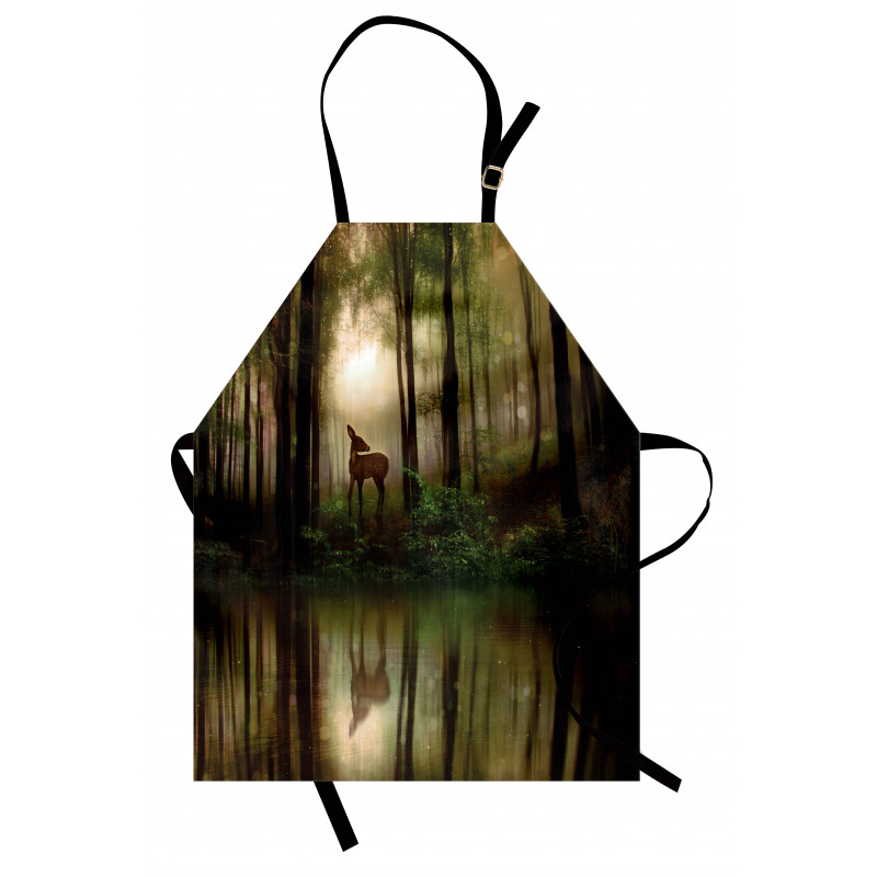 Baby Deer Foggy Lake Apron