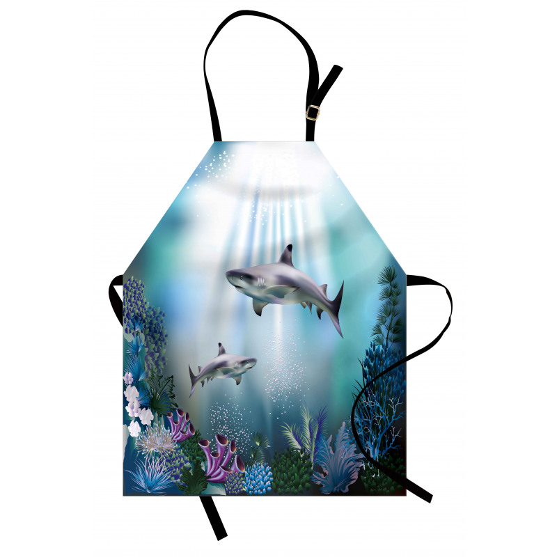 Sharks Coral Aquatic Apron