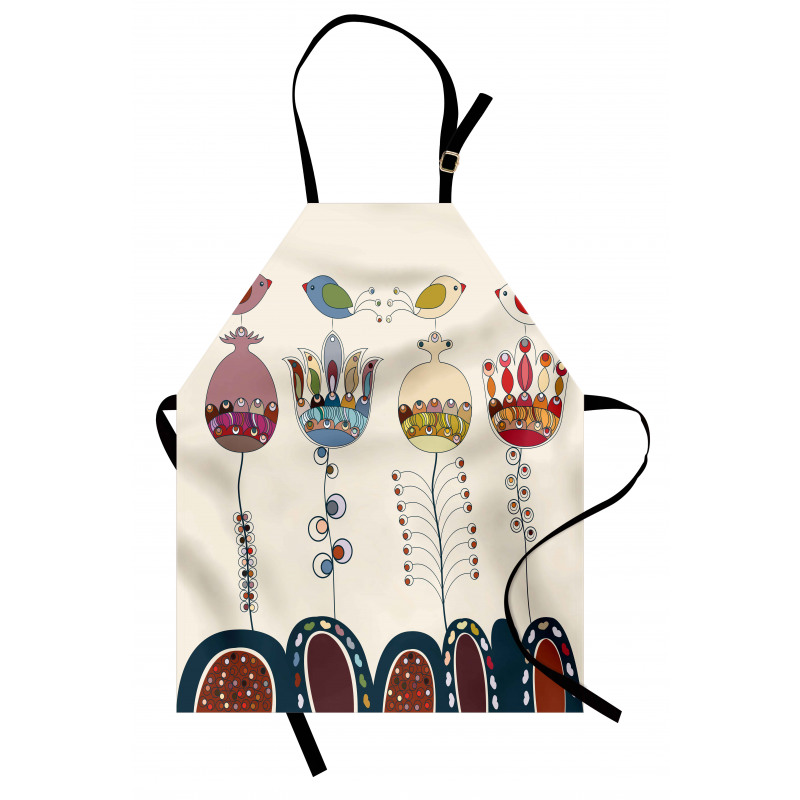 Birds Flowers Apron