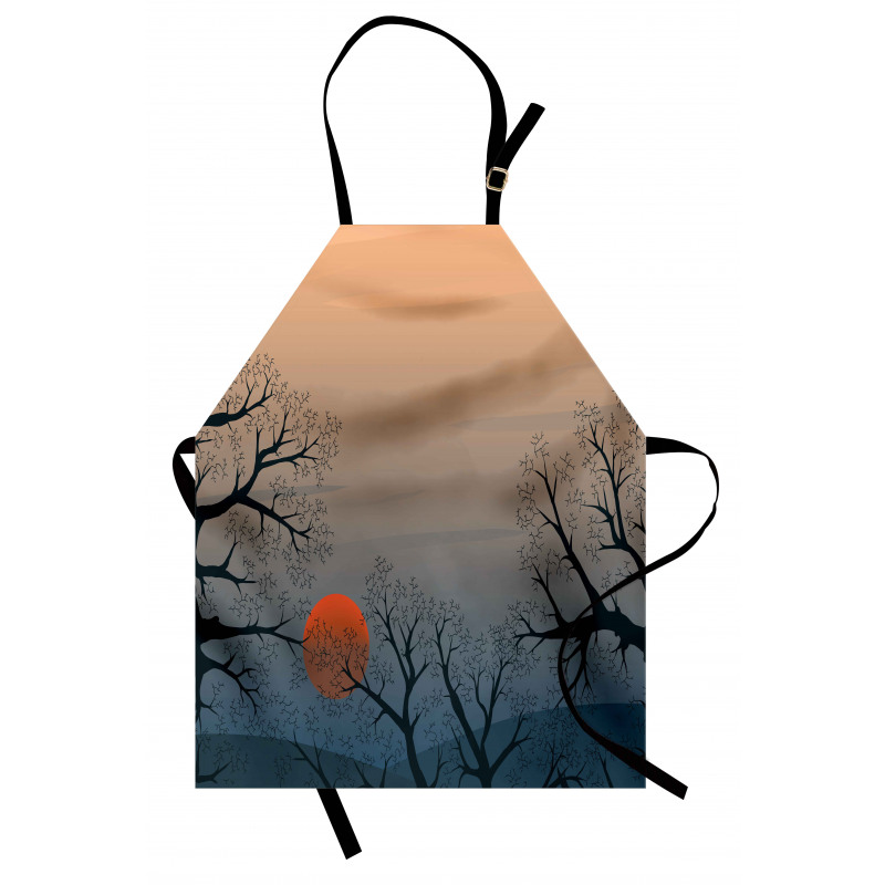 Sunrise Branches Misty Sky Apron