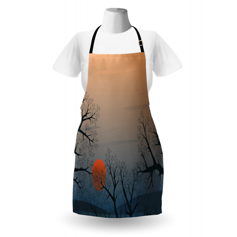 Sunrise Branches Misty Sky Apron