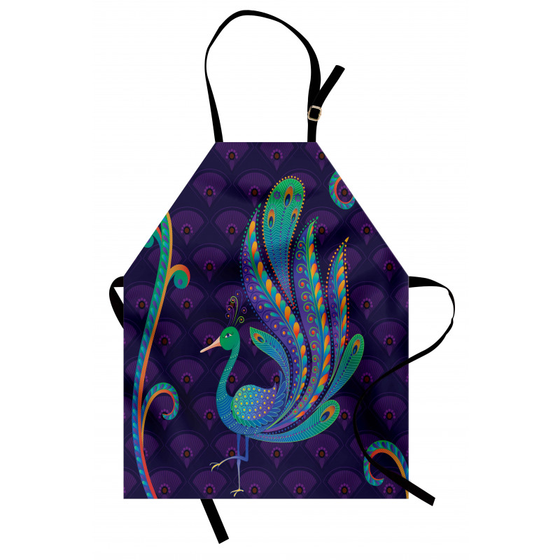 Oriental Bird Feather Apron