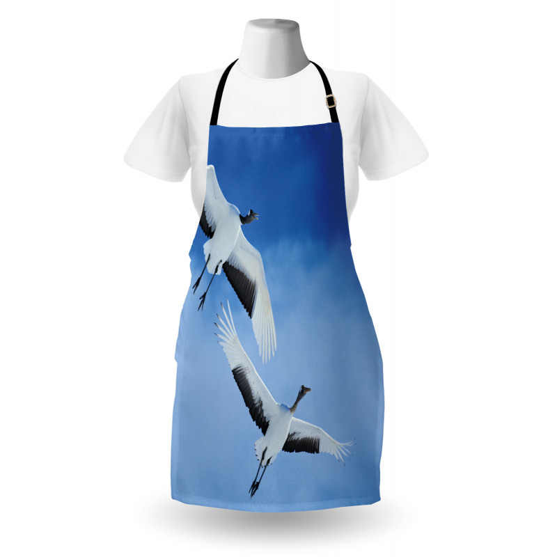 Red Crowned Cranes Japan Apron